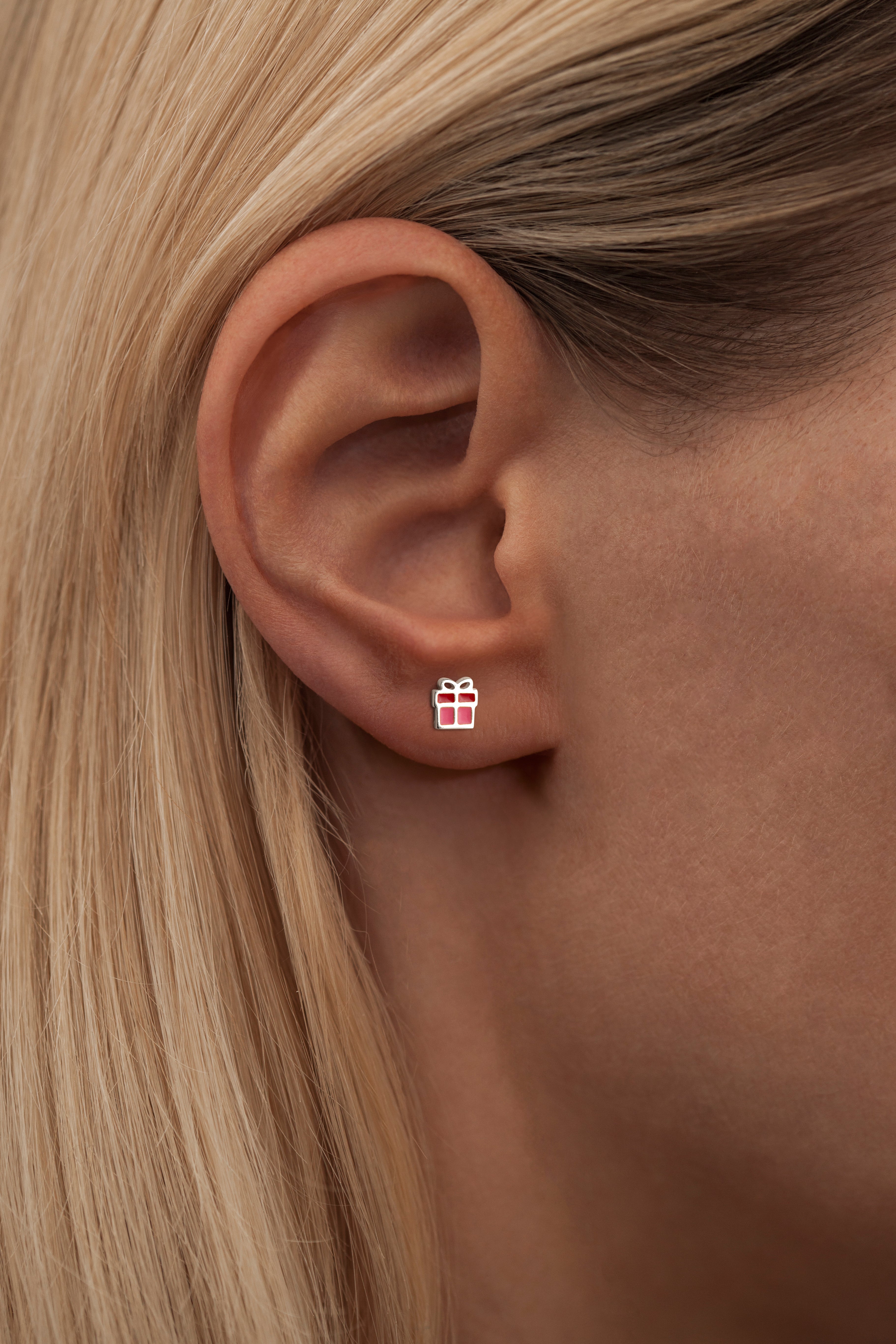 Christmas Gift ørestik - sølvbelagt